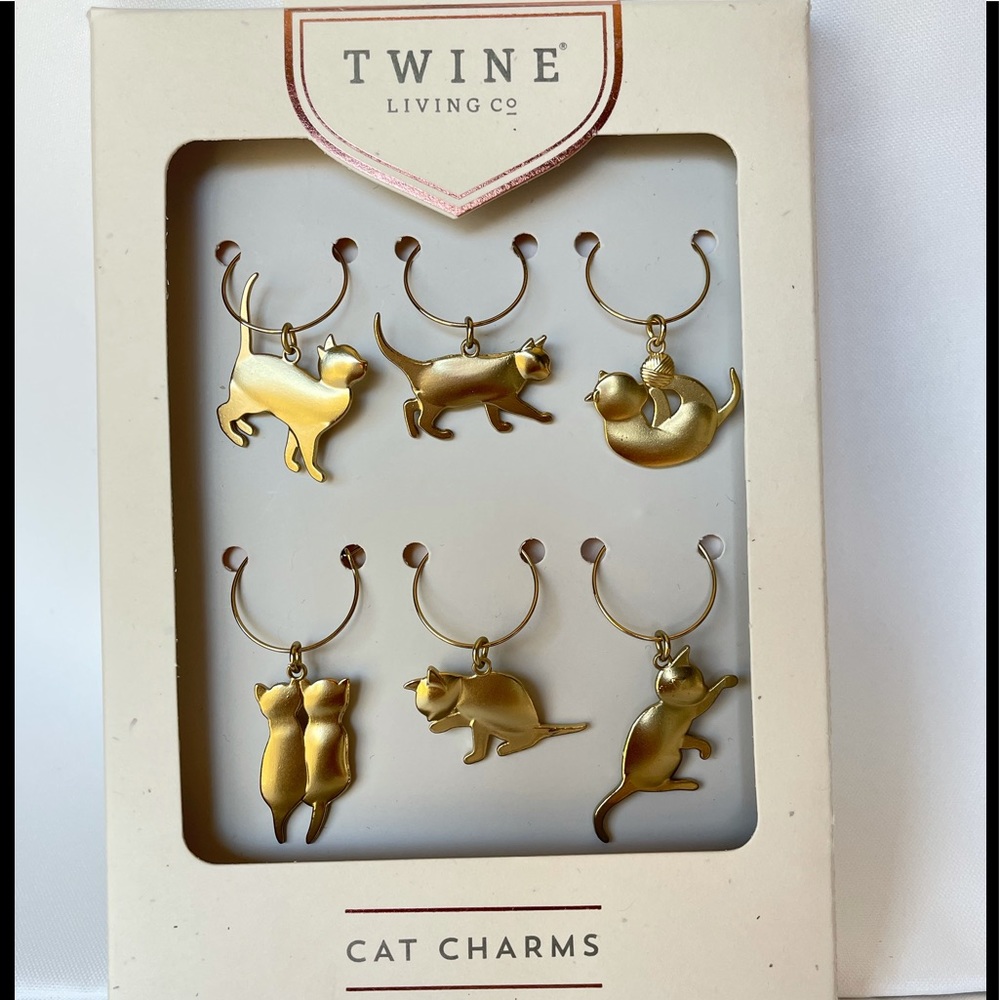 Twine Living Co Cat Wine Charms.🐈🍷